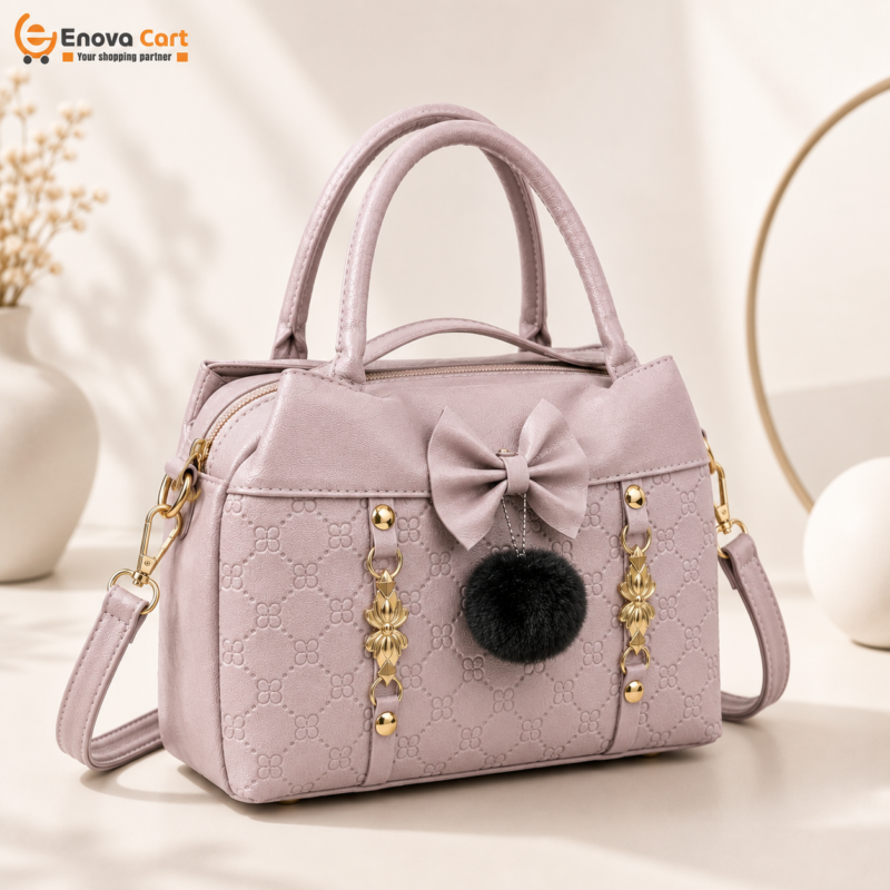 muted mauve embossed leather ladies handbag price in bangladesh enova cart